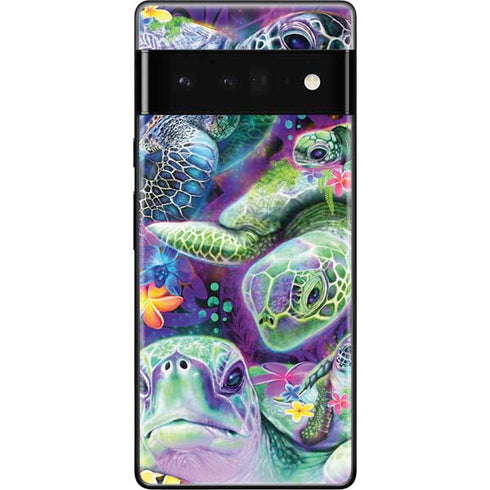 Rainbow Sea Turtles by Sheena Pike Google Pixel 6 Pro Skin